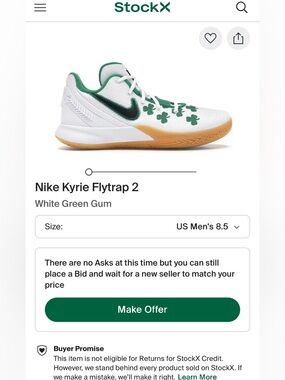 Nike Kyrie Flytrap 2 White Green Gum Clover Men's Basketball Shoes